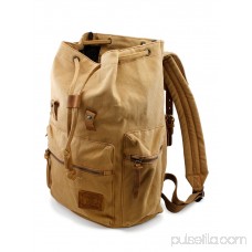 Men's Outdoor Sport Vintage Canvas Military BackBag Shoulder Travel Hiking Camping School Bag Backpack